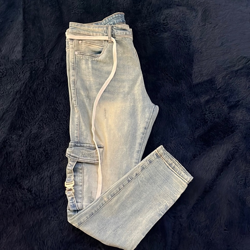 Brand New THRT Varsity Denim Jeans Size 38